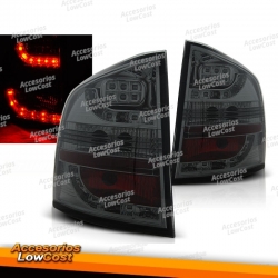 Lanternas traseiras LED vermelhas e brancas para Skoda Octavia II Combi 04-12 Afumados