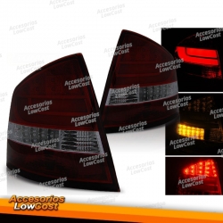 Luzes traseiras LED para Skoda Octavia II 04-12 Vermelho fumado