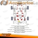 Kit de casquillos de PU-​Buchsen TA Technix de 28 piezas de 19 mm para eje frontal, Audi/Seat/Skoda/VW