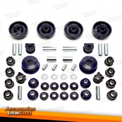 Kit de casquillos de PU-​Buchsen TA Technix 48 piezas eje delantero estabilizador + HA-​4WD de 19 mm Audi/Seat/Skoda/VW