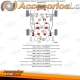 Kit de bucha PU-​Buchsen TA Technix 48 peças estabilizador de eixo dianteiro + HA-​4WD 21 mm Audi/Seat/Skoda/VW