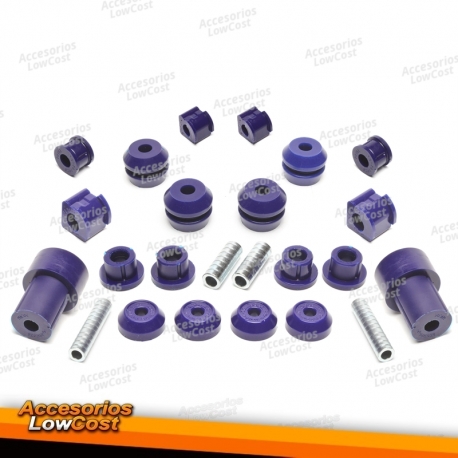 Kit de buchas TA Technix PU 24 peças / eixo traseiro VA+ adequado para VW Corrado / Golf II / Jetta II / Seat Toledo I