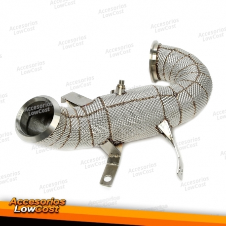 Downpipe TA Technix com proteção térmica e catalisador Mercedes Benz Classe A AMG A45/A45S W177 - código do motor M139