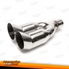 Tubo de escape TA Technix acero inoxidable universal 2 x 89mm DTM redondo