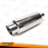 TA Technix Silenciador traseiro esportivo universal em aço inoxidável 100/45 mm redondo/chanfrado/cônico