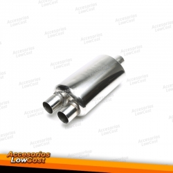 Silenciador trasero deportivo TA Technix de acero inoxidable universal 2 x 52 mm redondo / afilado