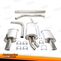 Sistema de escape de aço inoxidável duplex TA Technix 1x100mm adequado para Audi A4 B7 Limo./Avant