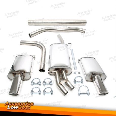 Sistema de escape de aço inoxidável duplex TA Technix 1x100mm adequado para Audi A4 B7 Limo./Avant