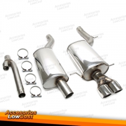 Sistema de escape TA Technix de acero inoxidable 2x80mm apto para Audi A4/S4 sedán, Avant, tipo B5