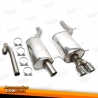 Sistema de escape de aço inoxidável TA Technix 2x80mm adequado para Audi A4/S4 Sedan, Avant, Tipo B5