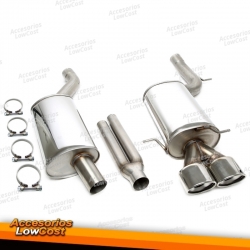 Sistema de escape TA Technix de acero inoxidable 2x90x120mm apto para Audi A4/RS4 Quattro tipo 8D-B5