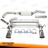 Sistema de escape de aço inoxidável duplex TA Technix 1x100mm adequado para Audi TT Quattro Coupe/Roadster Tipo 8N