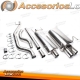 Sistema de escape TA Technix em aço inoxidável com flange redonda de 2x76 mm adequado para Opel Vectra C-CC, Vectra C Sedan