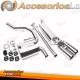 Sistema de escape em aço inoxidável TA Technix 2x76mm redondo/queimado adequado para Opel Calibra A