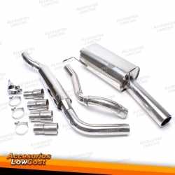 Sistema de escape em aço inoxidável TA Technix 1x90mm adequado para VW Golf I Cabriolet, Scirocco II