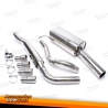 Sistema de escape em aço inoxidável TA Technix 1x90mm adequado para VW Golf I Cabriolet, Scirocco II