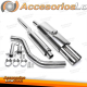 Sistema de escape de aço inoxidável TA Technix 2x76mm adequado para VW Polo, Polo Classic, Polo Coupe Tipo 86C