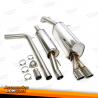 Sistema de escape em aço inoxidável TA Technix 2x80mm adequado para VW Polo 6R