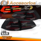 LUZES TRASEIRAS LED PRETAS FUMADAS COM SEQ VERMELHO para VW GOLF 7 13-17 SW