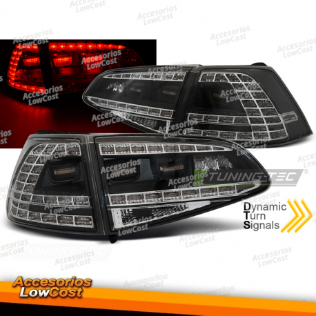 SEQ BLACK SPORT LED LUZES TRASEIRAS para VW GOLF 7 13-17