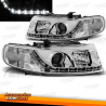 FARÓIS COM LUZ DIURNA / SEAT TOLEDO / LEON / 99-04 FUNDO CROMADO