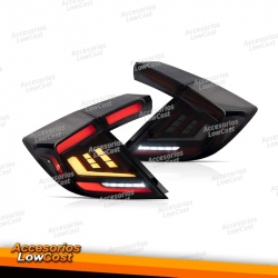 LUCES TRASERAS LED AHUMADA PARA HONDA CIVIC X 16-21 HATCHBACK