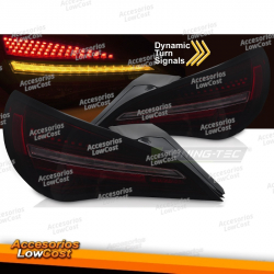 LUZES TRASEIRAS PRETAS FUMADA VERMELHA SEQ LED PARA MERCEDES CLA C117 13-19 OE LED