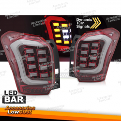 LUCES TRASERAS LED DE BARRA ROJAS Y BLANCAS PARA SUBARU FORESTER IV 13-18