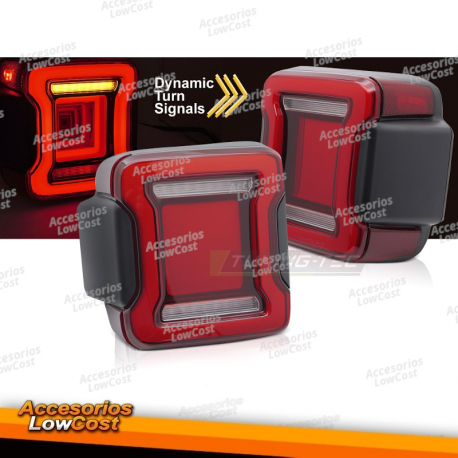 LUZES TRASEIRAS PARA CHRYSLER JEEP WRANGLER JL 18-23 LED VERMELHO