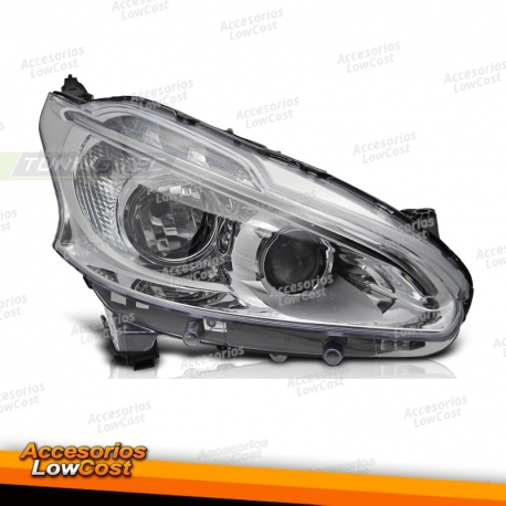 FAROL LED CROMADO LADO DIREITO TYC PARA PEUGEOT 208 12-15
