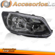 FARO DELANTERO NEGRO LADO DERECHO H4 TYC PARA VW CADDY 11-14