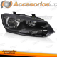FAROL LADO DIREITO PRETO H7 TYC PARA VW POLO 6R 09-14