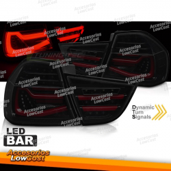 FAROS TRASEROS LED NEGROS AHUMADOS SEQ PARA BMW E90 09-11