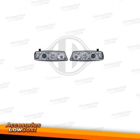 FAROIS ANGEL EYES / OPEL CALIBRA / 89-97 FUNDO CROMADO