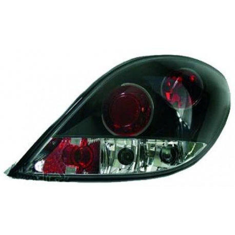 FAROLINS TRASEIROS TIPO LEXUS / PEUGEOT 207 / 06+ PRETOS