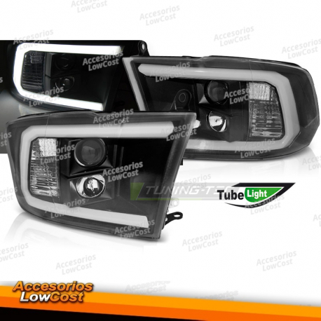 FARÓIS PARA DODGE RAM 09-18 BLACK TUBE LIGHT