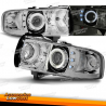FARÓIS PARA DODGE RAM 94-01 CHROME ANGEL EYES