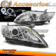 FARÓIS PARA TOYOTA CAMRY 6 XV40 06-09 OLHOS DE ANJO CROMADOS