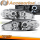 FARÓIS PARA MITSUBISHI ECLIPSE 06.95-96 CROMADO ANGEL EYES