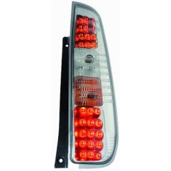 PILOTOS TRAS. LED FORD FIESTA, 02->->- LED 3 PUERTAS- CRISTAL CLARO/ CROMADOO