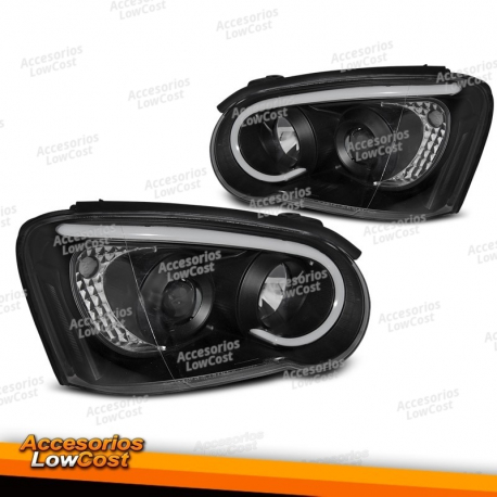 FAROS DELANTEROS PARA SUBARU IMPREZA II GD 03-05 LUZ TUBO NEGRA