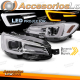 FAROS DELANTEROS LED DRL CROMADOS PARA SUBARU WRX 14-22