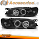 FAROS DELANTEROS PARA SUBARU IMPREZA 05.93-10.00 OJOS DE ANGEL NEGRO