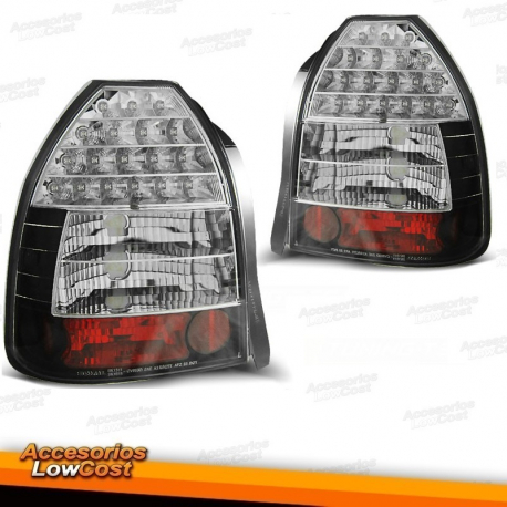 FAROLINS LED HONDA CIVIC. FUNDO PRETO