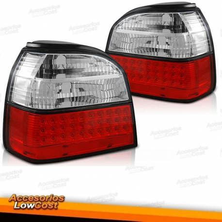 FAROLINS LED GOLF 3 III VERMELHO/BRANCO