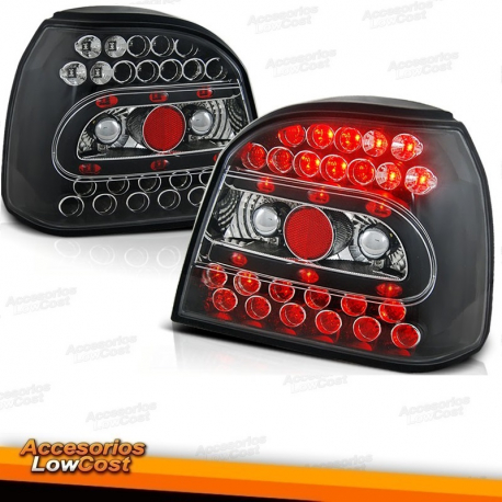 FAROLINS TRASEIROS LED / GOLF 3 MKIII / 91-97 PRETOS