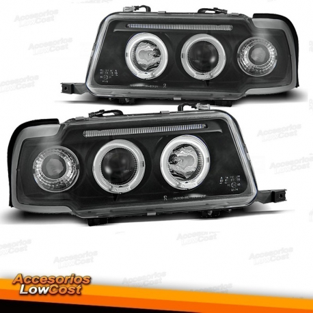 FAROS OJOS DE ANGEL AUDI 80,91-94- CRISTAL CLARO/NEGRO.