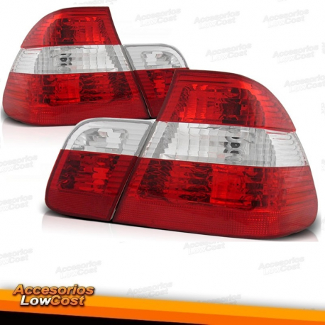 FAROLINS BMW E46 BERLINA. VERMELHO/BRANCO