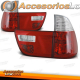 FAROLINS TRASEIROS / BMW X5 / 99-03 VERMELHO BRANCO