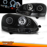 FARÓIS ANGEL EYES / VW GOLF 5 MK V / 03-08 FUNDO PRETO